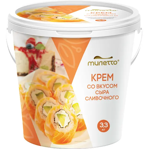 Крем со вкусом сливочного сыра Милетто 62% 3,3кг