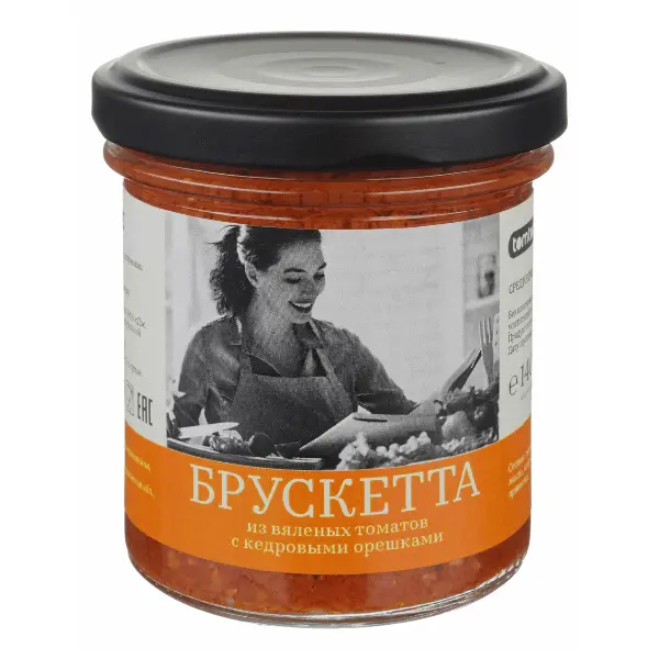 Брускетта из вяленых томатов с кедровыми орешками 140 гр* 10 шт/кор