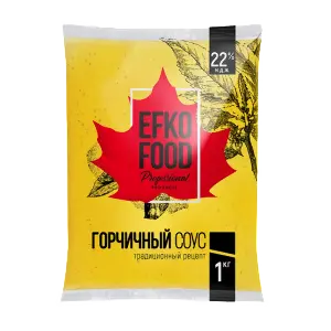 Соус горчичный 22% EFKO FOOD professional 1кг балк, 10шт/кор