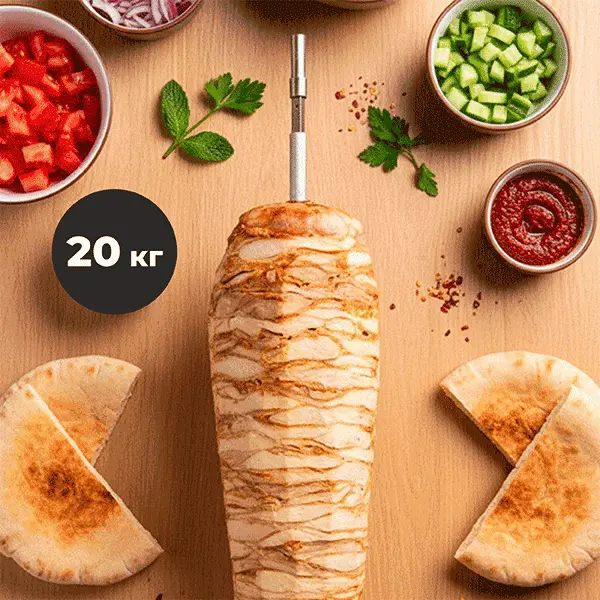 Курица шаурма зам. халяль Твоя ферма, 20кг/кор