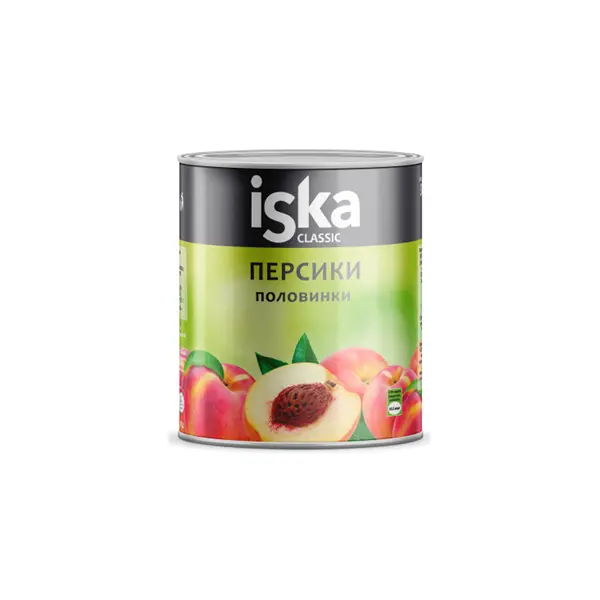 Персики консервированные в легком сиропе ISKA 3100мл/3000гр/1800гр ж/б, 6шт/кор