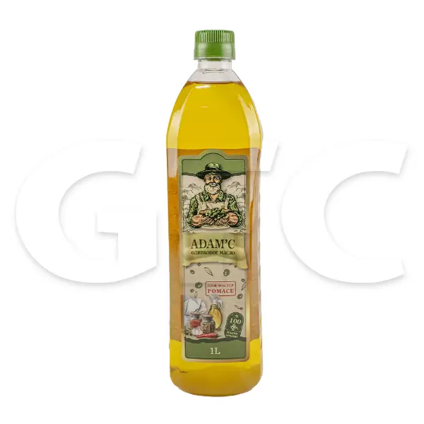 Масло оливковое рафинированное с добавлением нераф. Pomace ADAM'C 1л, 12шт/кор