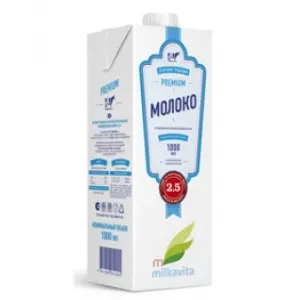 Молоко ультрапастеризованное 2,5% Милкавита 1л TBA, 12шт/кор