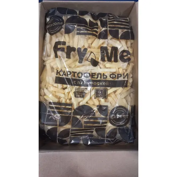 Картофель фри в панировке 9*9мм Fry Me 2,5кг, 5шт/кор
