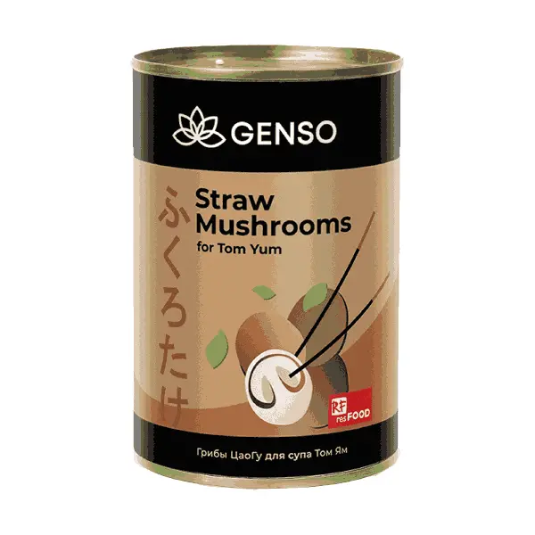 Грибы ЦаоГу для супа Том Ям Genso Resfood 400гр, 24шт/кор, Китай