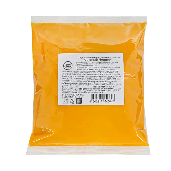 Соус сырный Чеддер RU-CHEF 1кг, 4шт/кор