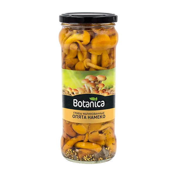 Грибы опята Намеко маринованные Botanica 580мл/530гр/310гр, 12шт/кор, Китай