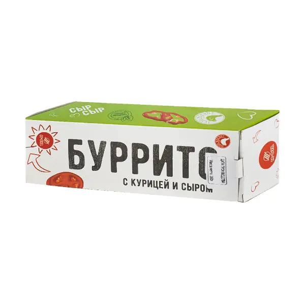 Буррито с курицей и сыром ТопМарк 160гр, 10шт/кор