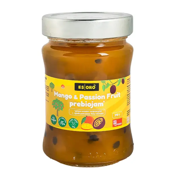 Джем из манго и маракуйи низкокалорийный Esoro Resfood 310гр, 6шт/кор