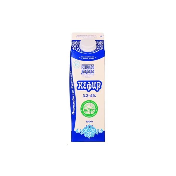 Кефир 3,2-4% Рузское молоко 1кг, 8шт/кор