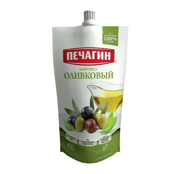 Майонез Печагин оливковый 67% 400мл, 25шт/кор