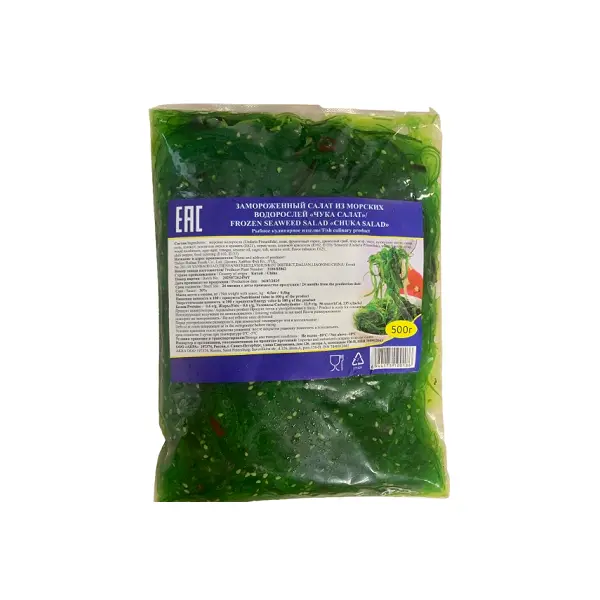 Салат Чука из морских водорослей замороженный Dalian Haibao Foods Co., Ltd 500гр, 20шт/кор, Китай