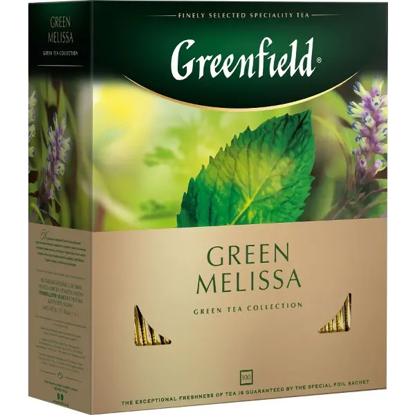 Чай зеленый с доб. пак.Грин Мелисса Greenfield (1,5гх100п)