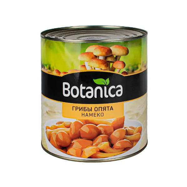Грибы опята Намеко маринованные Botanica 3100мл/2840гр/1800гр, 6шт/кор, Китай