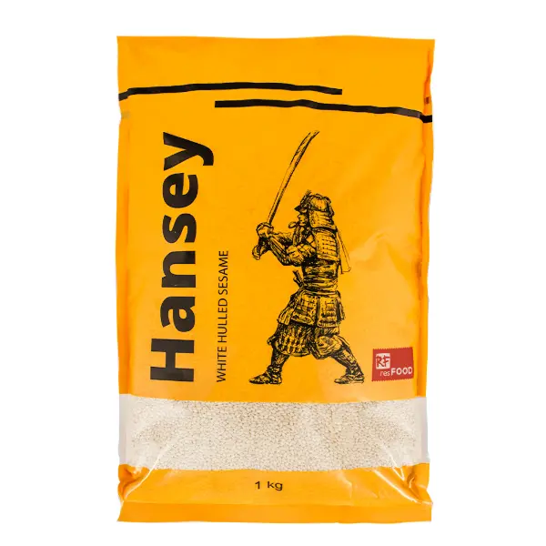 Кунжут белый очищенный жареный Hikari/Hansey Resfood 1кг, 15шт/кор, Индия