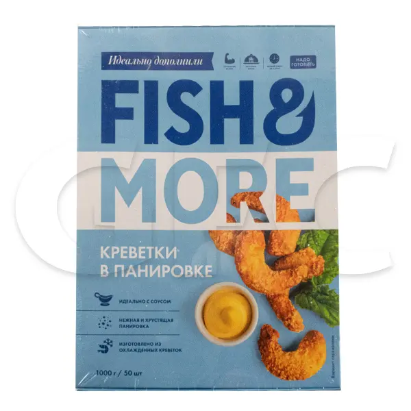 Креветка ваннамей с/м очищенная б/х в панировке 21/25 MINH PHUHAU GIANG SEAFOOD DL734 1кг,6кг/кор