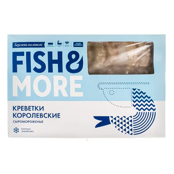 Креветка ваннамей с/м в панцире б/г21/25 Fish&More Castlerock Fisheries Pvt.Ltd 253 1,8кг,10,8кг/кор