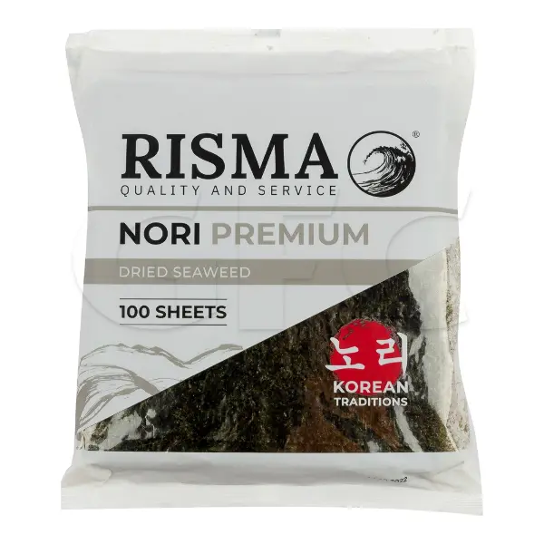 Водоросли Нори Премиум RISMA 230гр, 100л, 84шт/кор, Корея