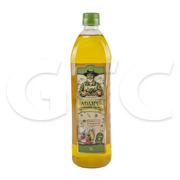 Масло оливковое рафинированное с добавлением нерафинированного Pomace ADAM'C 1л, 12шт/кор