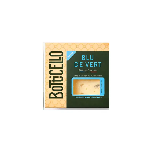 Сыр мягкий с голубой плесенью Blu de vert 55% Botticello 100гр, 4шт/кор