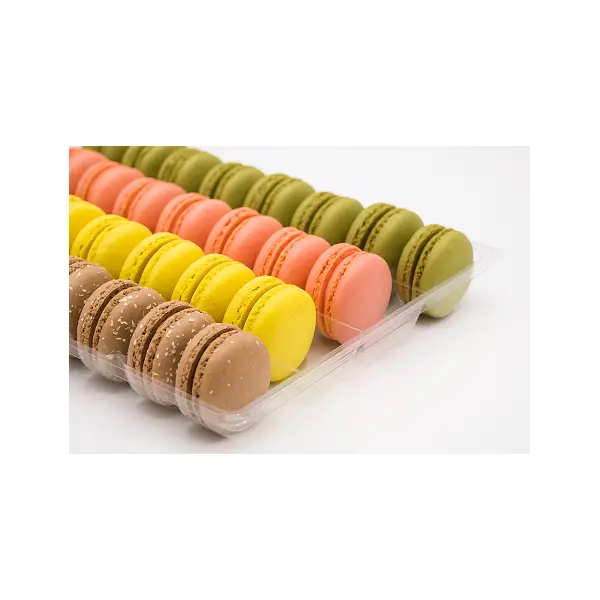 Макарони ассорти Кокосовый рай, Малина, Банановый милкшейк, Лесной орех Macaronshop 20гр, 72шт/кор