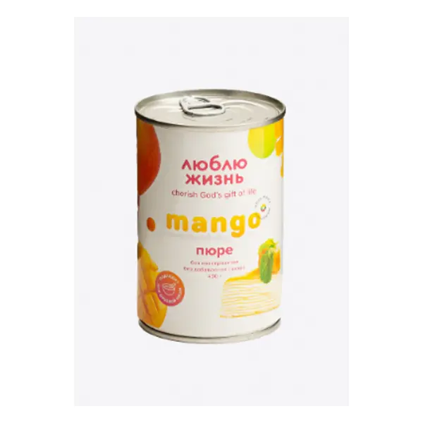 Пюре Манго ЛЮБЛЮ ЖИЗНЬ 430гр, 24шт/кор, Мьянма