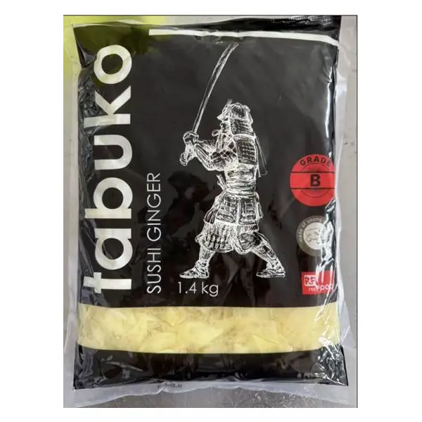Имбирь маринованный белый грейд B Tabuko Resfood 1,4кг, вес сухого вещ-ва 1кг, 10шт/кор, Китай