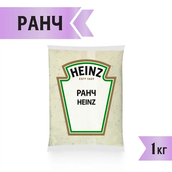 Соус Ранч чесночный Heinz 1кг, 6шт/кор