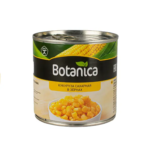 Кукуруза консервированная сладкая ГОСТ Botanica 425мл/340гр/272гр, 12шт/кор