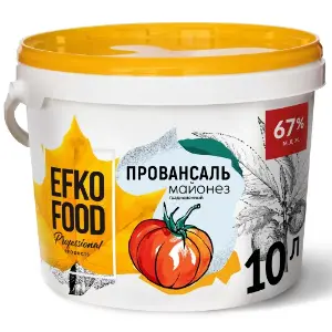 Майонез EFKO FOOD professional универсальный 67% 10л/9,34кг ведро