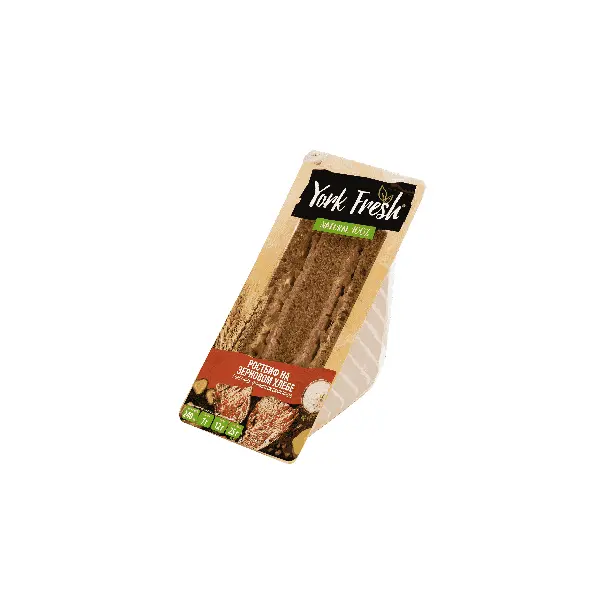 Сэндвич с ростбифом и корнишоном на зерновом хлебе в соусе тар-тар YORK FRESH 150гр, 6шт/кор