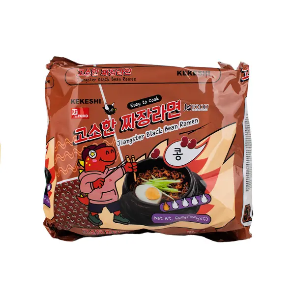 Лапша быстрого приготовления Jiangster Black Bean Ramen Kekeshi Resfood 109гр, 40шт/кор