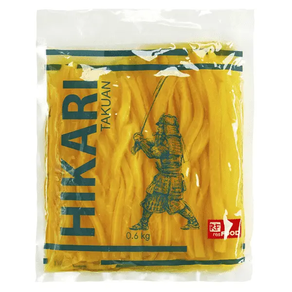 Редька маринованная резанная полосками Hikari 600гр, 20шт/кор, Китай