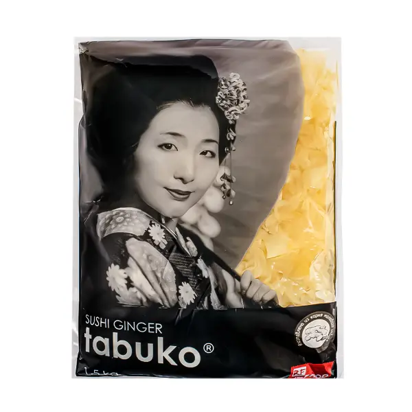 Имбирь маринованный белый Tabuko Laiwu Wenyuan 1,5кг,вес сух. вещ.1кг,10шт/кор,Китай Тануки 12.11.24