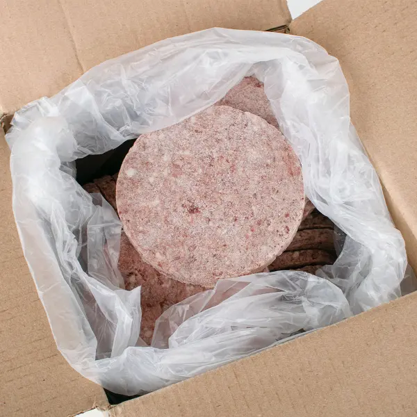 Котлета для гамбургера из мраморной говядины Премиум Юнибургер 150гр, 5кг/кор