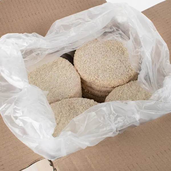 Котлета для гамбургера из курицы в панировке Чикенбургер Юнибургер 120гр, 5кг/кор