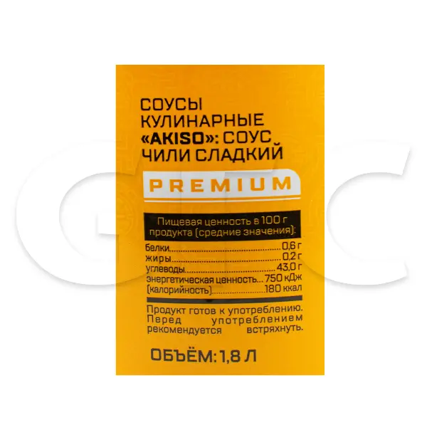 Соус Чили сладкий Akiso 1,8л, 6шт/кор