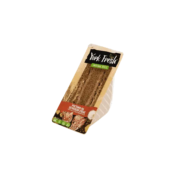 Сэндвич с ростбифом и корнишоном на зерновом хлебе в соусе тар-тар YORK FRESH 150гр, 6шт/кор