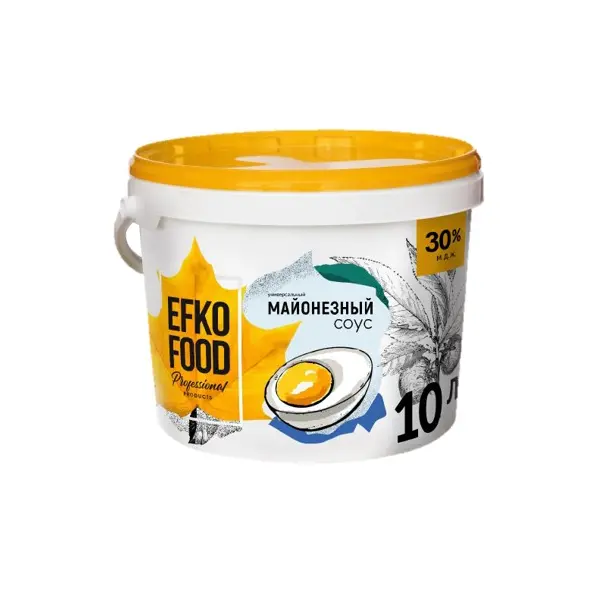 Майонез EFKO FOOD professional для салатов легкий 30% 10л/9,5кг ведро