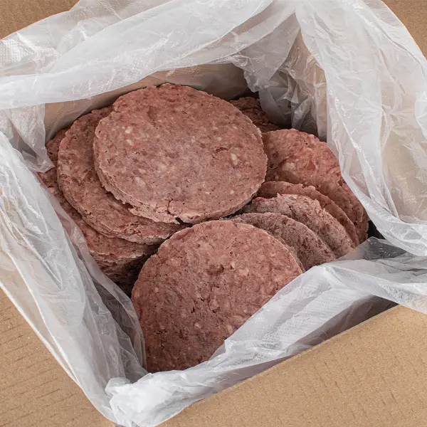 Котлета для гамбургера из мраморной говядины Премиум Юнибургер 110гр, 5кг/кор