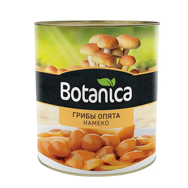 Грибы опята Намеко маринованные Botanica 3100мл/2840гр/1800гр, 6шт/кор, Китай