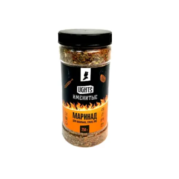 Маринад сухой для шашлыка и гриля Именитые 250гр банка, 10шт/кор