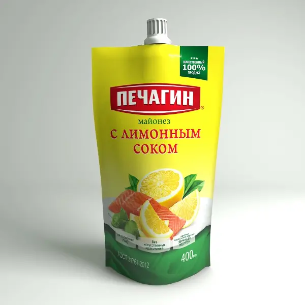 Майонез Печагин с лимонным соком 50% 400мл, 25шт/кор