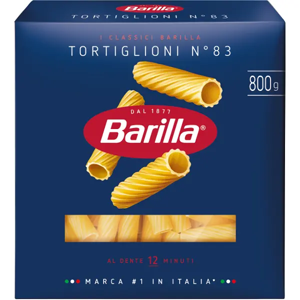 Паста BARILLA Тортильони 800гр, 10шт/кор