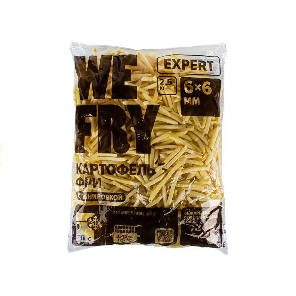 Картофель фри в панировке 6*6мм We Fry 2,5кг, 5шт/кор