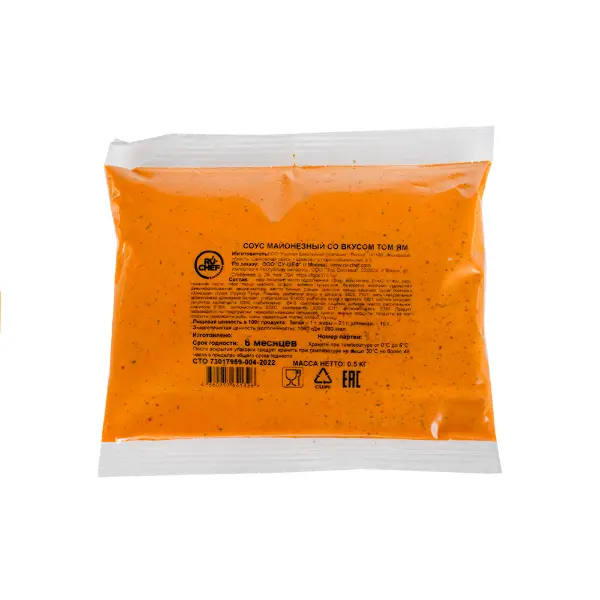 Соус майонезный со вкусом Том Ям RU-CHEF 500гр, 11шт/кор