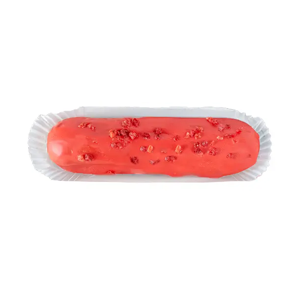 Эклер клубничный Macaronshop 65гр, 10шт/упак, 4упак/кор