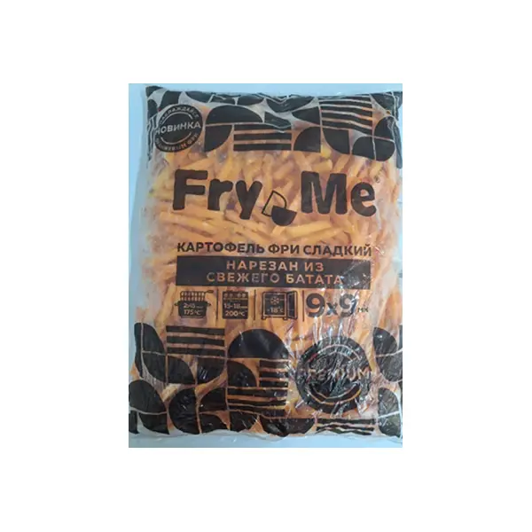 Картофель фри сладкий батат 9*9 Fry Me 2,5кг, 5шт/кор