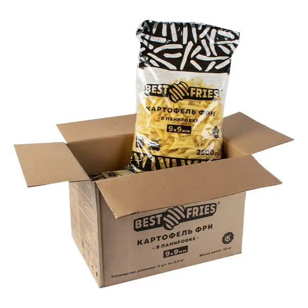 Картофель фри 9*9мм Best Fries 2,5кг, 4шт/кор