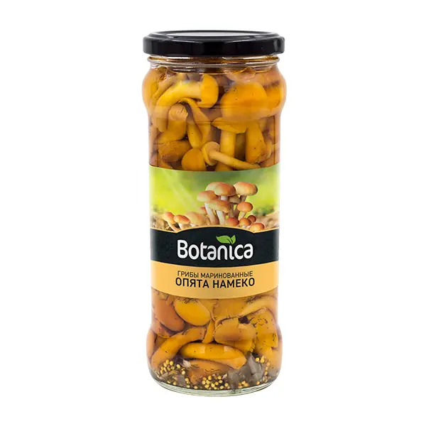 Грибы опята Намеко маринованные Botanica 580мл/530гр/310гр, 12шт/кор, Китай
